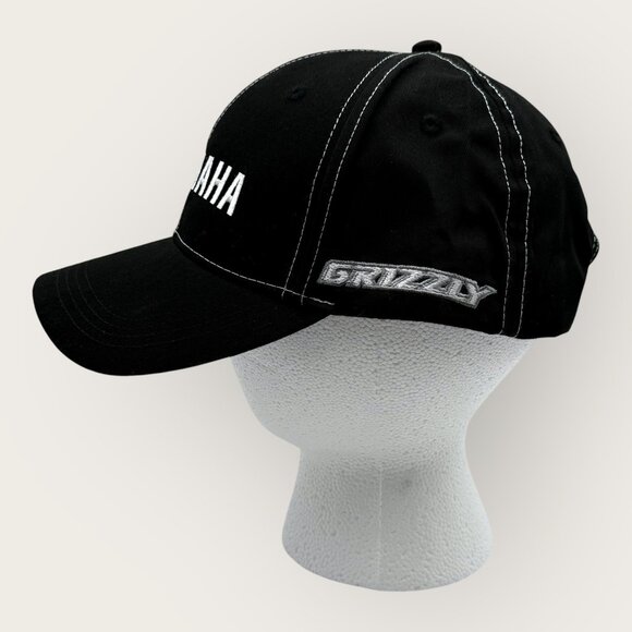 Yamaha Grizzly Rhino Black Adjustable Baseball Cap Hat 100% Cotton Mens - Picture 2 of 6